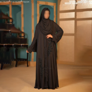 Glam Touch Designer Karchupi Kimono Koti Black image