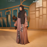 Glam Touch Designer Karchupi Kimono Koti Mocha image