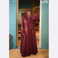 Designer Karchupi Kimono Koti | Maroon image
