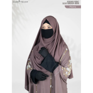 Designer Karchupi Pocket Abaya Mocha image