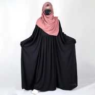 Designer Pleated Kaftan Abaya | Wine image