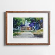 Dhanmondi Lake Watercolor - (27x20)inches image