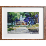 Mahmudur Rahman Rial Dhanmondi Lake Watercolor - (27x20)inches