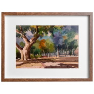 Dhanmondi Lake Watercolor 3 - (20x14)inches