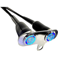 Dhe Best Universal Double Switch CNC 12V Alloy Bike Handlebar Switch On/Off Button 1 Push Switch image