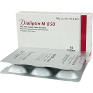 Dialiptin-M 50 mg, 850 mg Tablet 7's Strip image