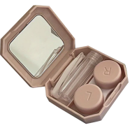 DiamondLens – Stylish Pink Contact Lens Box Holder Travel Kit with Tweezers and Solution Bottle image