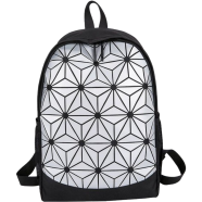 Diamond Geometric Backpack Unisex Laser Colorful Backpack image