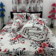 Diamond Touch Premium Twill Cotton Comforter Set 5 Pcs image