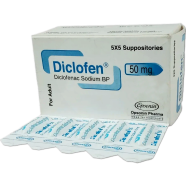 Diclofen 50 Mg Suppository 5's Strip icon