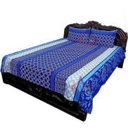 Digital Home Tex 8.5/7.5 Feet Double Size Bedsheet With Two Pillow Covers image