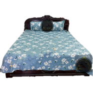 Digital Home Tex Cotton 8.5/7.5 Feet Double Size Bedsheet With Two Pillow Covers - Bed Sheet image