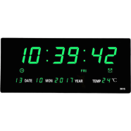 Digital LED Wall Clock And Large Display XY-3615 (Green) image