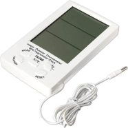 Digital Lcd Indoor Outdoor Thermometer Hygrometer Clock And Humidity Meter image