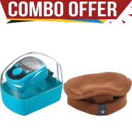 Digital Tasbih Tally Counter With LED Light And New Design Wool Afghani Star Pakol Cap For Men (Combo Offer) image