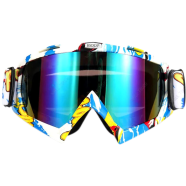 Dirt Bike Goggles Anti Fog Motorcycle Adjustable UV Protective Ski Goggles With Otg For Men Women image