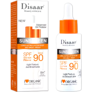Disaar SPF 90 PA plus plus plus Sunscreen Serum Light Texture and Breathable Whitening Lighten UV Protection Anti Oxidant Sunblock 40 gm image