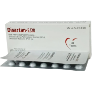Disartan 5 mg, 20 mg Tablet 14's Strip image
