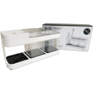 Dish Soap Dispenser Sink Countertop Organizer with Sponge Holder Washing Soap Dispenser icon