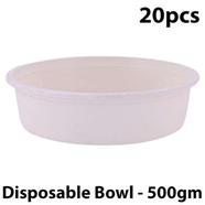 Disposable Bowl 20pcs - 500gm -Cream icon