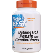 Doctor's Best Betaine HCI Pepsin and Gentian Bitters, Digestive Enzymes for Protein Breakdown and Absorption, Prevent Occasional Gas, USA -286725365 image