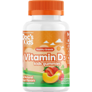 Doctor’s Best Doc’s Kids Vitamin D3 Gummies All Natural Fruit, 25 mcg (1,000 IU) 60 Natural Fruit Pectin Gummies image