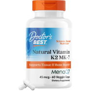 Doctor's Best Natural Vitamin K2 MK-7 With MenaQ7 45 mcg 60 Veggie Caps -326050383 image