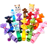 Dog Collar With Bell-Bow Tie Cute Safety Collars For Puppies And Small image