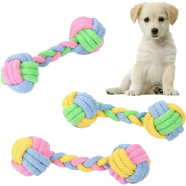 Dog Puppy Cotton Rope Chew Double Knot Braided Bone Pet Molar Training Play Toy image