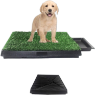 Dog Toilet Indoor Puppy Training Pad, Porch Potty, Pet Restroom Trainer w/Artificial Grass Mat Drip Tray (63x51cm) icon