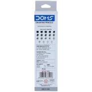 Doms Drawing And Sketch Pencil Set HB 2B 4B 6B 8B 10B And Eraser image