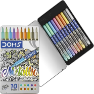 Doms Metallic Marker Pens (Set of 10, Multicolor) image