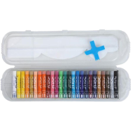 Doms Non-Toxic 9mm Oil Pastel Set in Plastic Case (25 Assorted Shades)