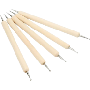 Dotting Tool for Mandala Art Painting Set and Nail Art Design - 5 Pcs , WOOD image