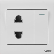 Vena Double 2 Pin socket with switch (SL series) image