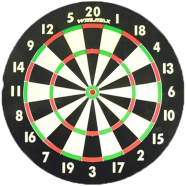 Double Side Wooden Dart Board Game with 4 Pcs Sharp Dart (board_23_JR) image