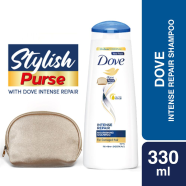 Dove Shampoo Intense Repair 330ml Stylish Purse FREE