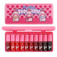 Dragon Ranee 10pcs/SET Mirror Lip Tint Lip Gloss Glossy Non-Sticky Moisturizing Lip Balm Glassy Pout Lip Dye Set Box image