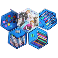 Drawing Colouring Kids Stationary Gift Set Colour Pencil Set Crayon Watercolor 46 In1 icon