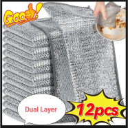Dual Layer Magic Cleaning Cloth for Dishwashing And Kitchen Cleaning 12 Pcs image