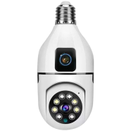 Dual Lens V380 Pro PTZ Bulb IP Night Vision Camera image