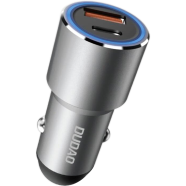 Dudao USB / USB Car Charger Type C Power Delivery Quick Charge 22.5 W Gray (R4PQ) image