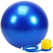 Durable PVC Yoga Ball For Home Gym 75cm- Plain (multicolor). image