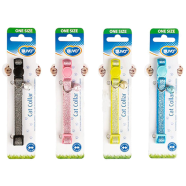Duvo Plus Adjustable Nylon Cat Collar Glitter With Bell image