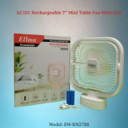 Rechargeable EM-KN278S AC/DC 7 Inch Mini Table Fan With LED image
