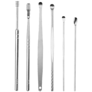 Ear Pick Set Portable Ear Cleaner Set Stainless Steel with Leather Case image