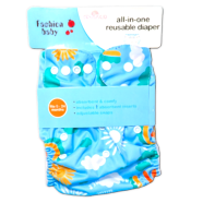 Eco Friendly Reusable Cloth Diaper For Baby Newborn To Toddler Adjustable And Leak Proof Random Design 1Pcs image