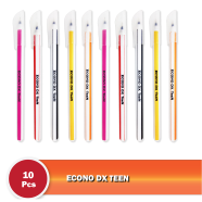 Econo DX Teen Ball Pen Black Ink - 10 Pcs