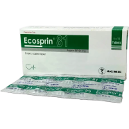 Ecosprin 81 mg Tablet 10's strip image