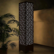 Ednfy Handcrafted Wood Floor Lamp | Premium Engineered Pine | Japanese-Inspired Warm Lighting for Bedroom, Living Room and Home Office (LL-108) image